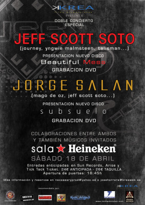 JSS & Jorge Salán, doble concierto - 18 de Abril'09 - Sala Heineken ( Madrid )