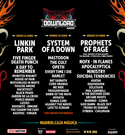 Se desvela parte del cartel del Download Festival de Madrid