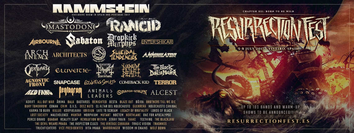 Anthrax, Sepultura, Talco y muchos más se unen al Resurrection Fest 2017
