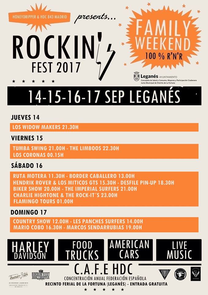 HDC Rockin Fest'17: Horarios
