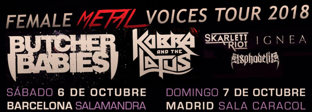 Female Metal Voices 2018 por España con Butcher Babies y Kobra and the Lotus