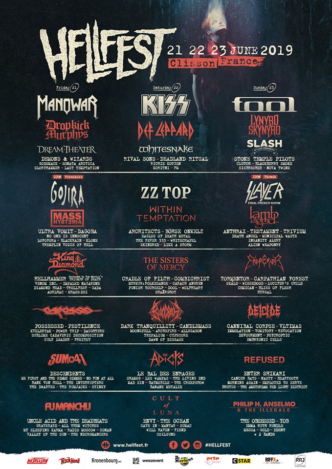 Cartel completo del Hellfest'19
