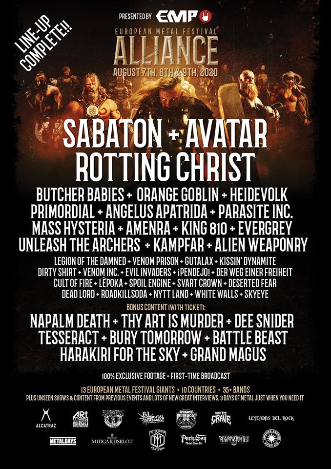 Cierre de cartel y entradas a la venta para la European Metal Festival Alliance