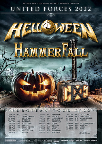 Gira europea de Helloween y Hammerfall en 2022