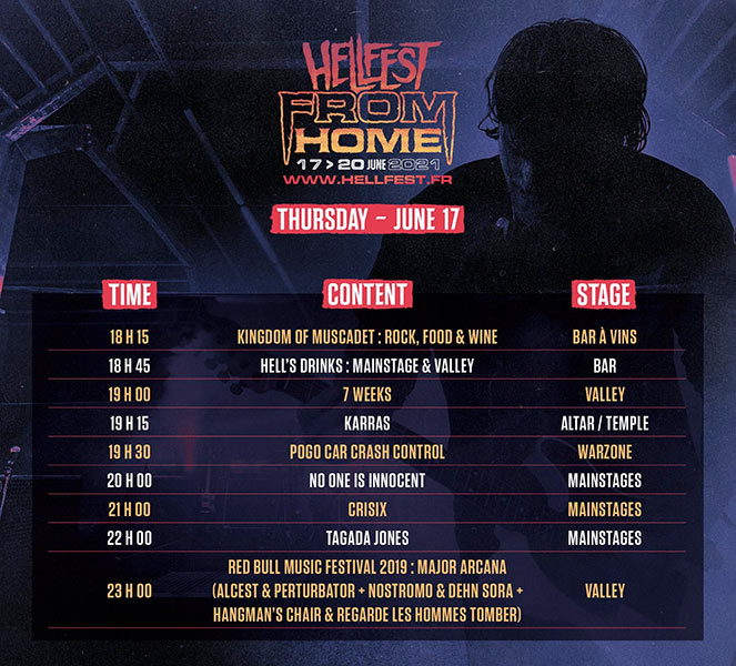 Hellfest from Home, horarios disponibles