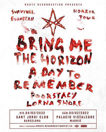 Bring Me The Horizon actuarán en 2022 en Madrid y Barcelona