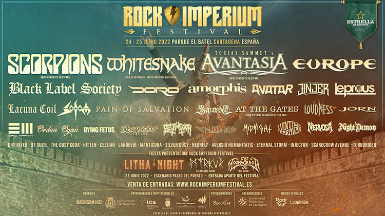 Cartel completo del Rock Imperium Festival 2022