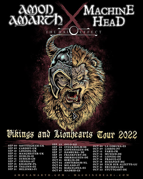 Amon Amarth, Machine Head y The Halo Effect: Setlist y fechas por España