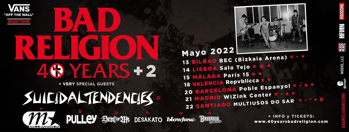 Bad Religion, se acerca su gira aniversario