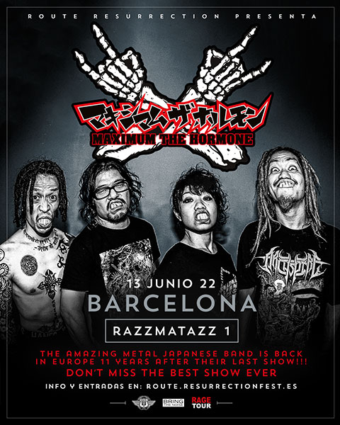 Maximum The Hormone: concierto exclusivo en Barcelona