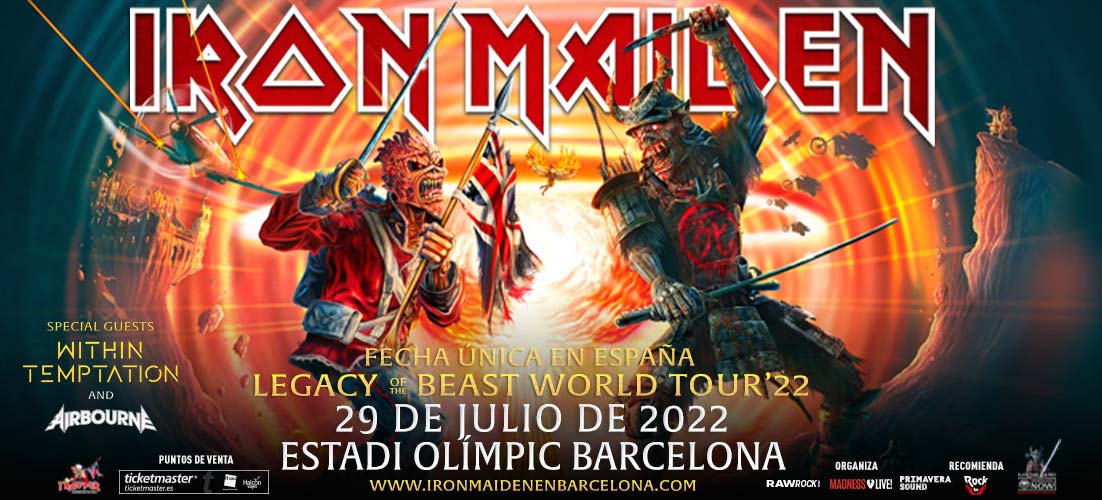 Iron Maiden: Información de interés de su concierto en Barcelona