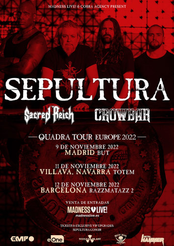 Sepultura y Sacred Reich: Setlist de su gira europea y fechas por España