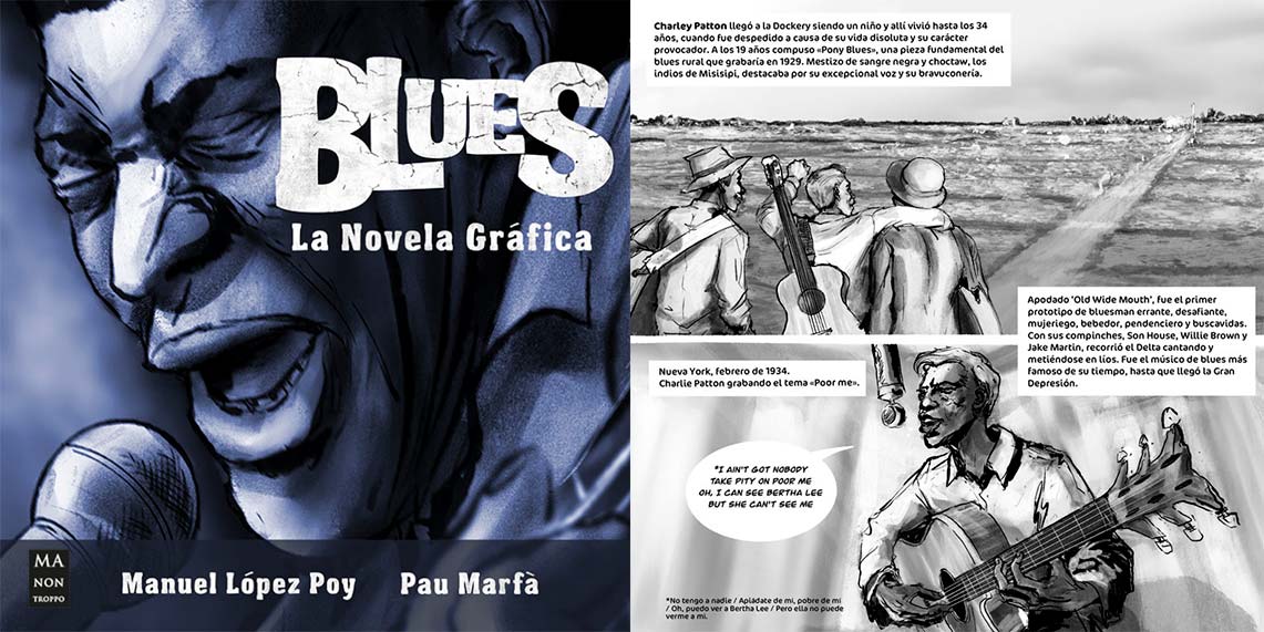"Blues, la novela gráfica" nuevo lanzamiento de Redbook Ediciones