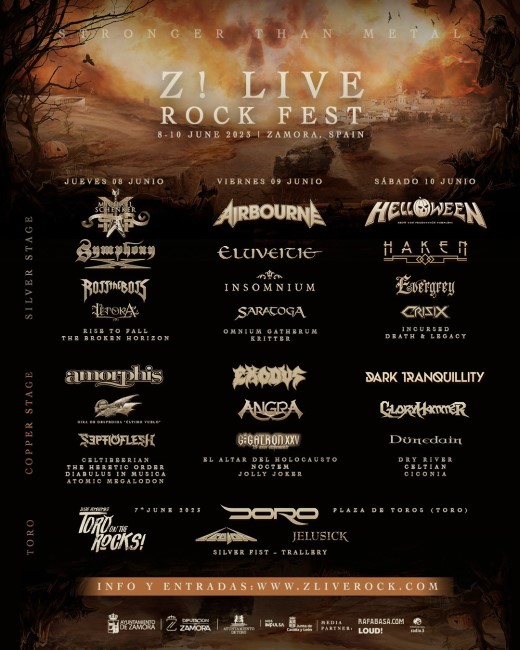 Z! Live Rock Fest: Cierre de cartel y distribución por días