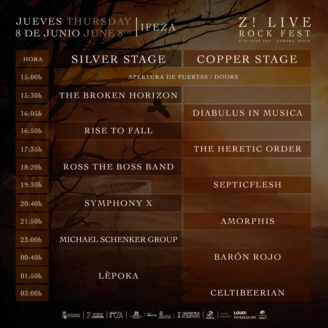 Z! Live Rock Fest'23: Horarios disponibles