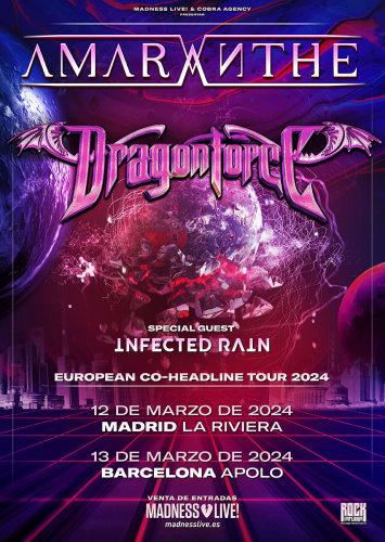 Amaranthe y Dragonforce confirman gira europea en 2024
