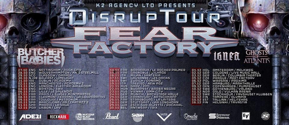 Llega ‘DisrupTour’, la gira de Fear Factory por España