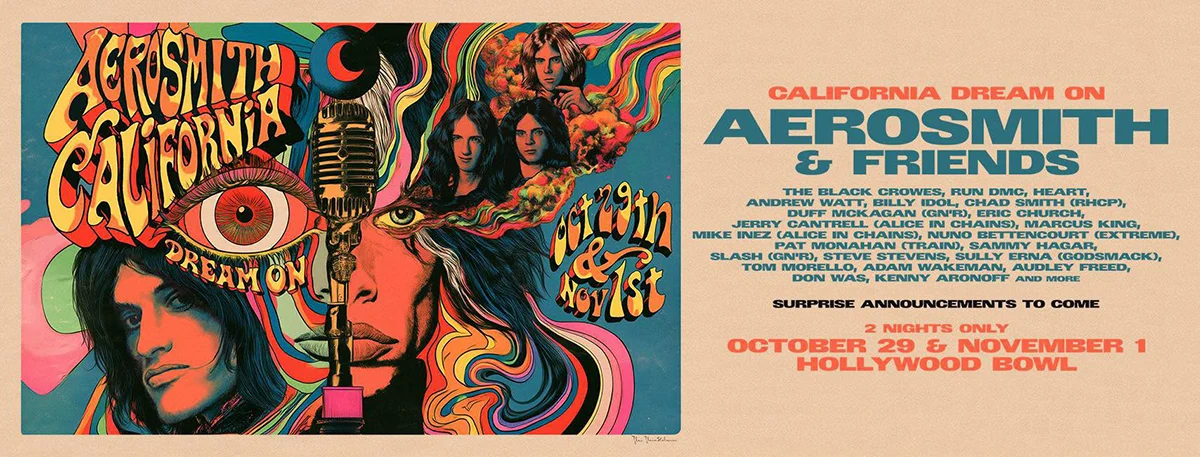 Aerosmith vuelve a escena con “California, Dream On: Aerosmith & Friends”